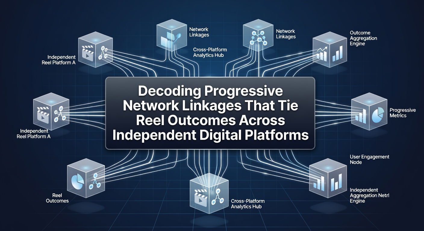 Network diagram showing connected digital slot platforms with progressive jackpot linkages