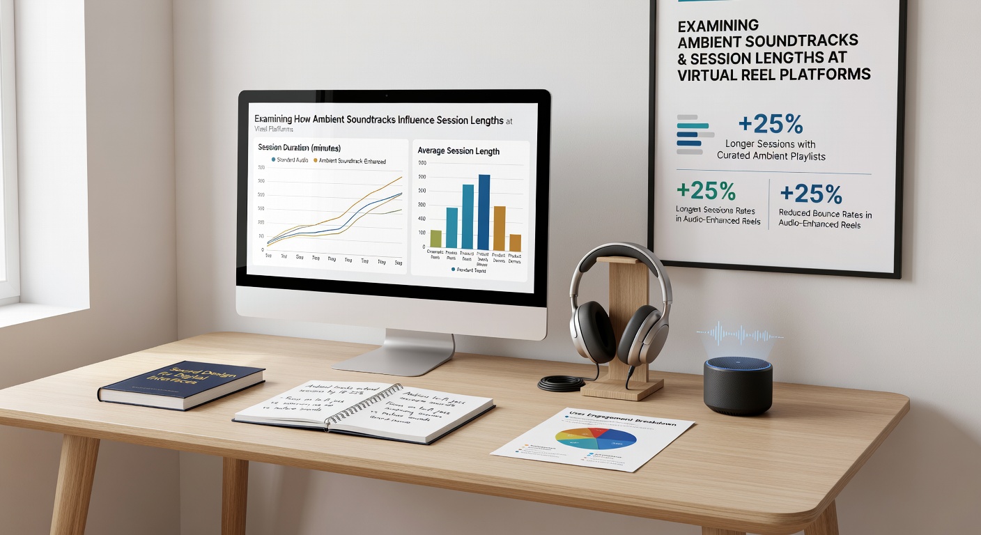 Data dashboard displaying session length metrics alongside soundtrack engagement graphs