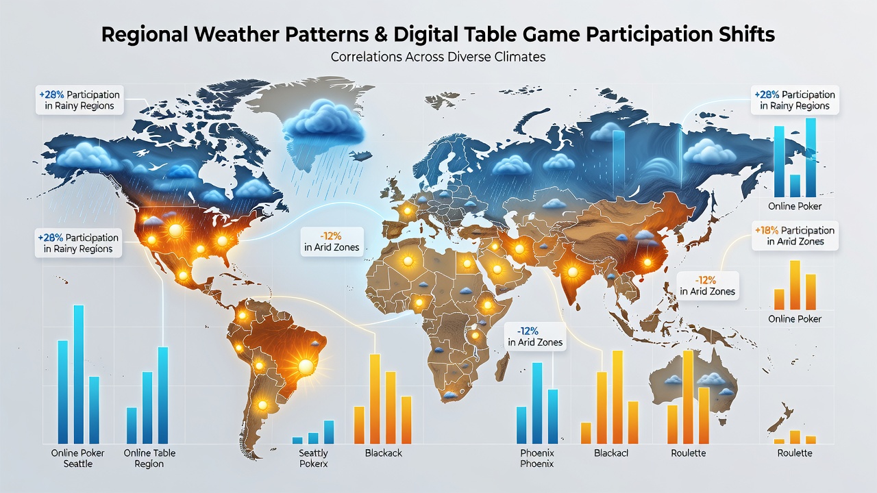Multiple platform dashboards displaying real-time table game activity spikes during documented weather events in August 2026