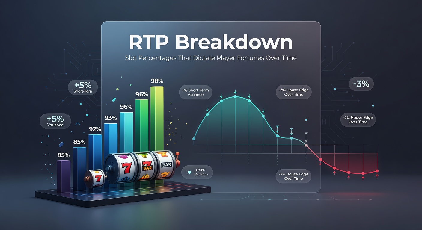 Vibrant slot machine reels spinning with glowing jackpot symbols, illustrating the core mechanics of RTP in action