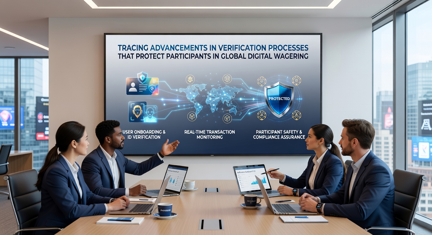 Global digital wagering verification dashboard with compliance metrics and regional data